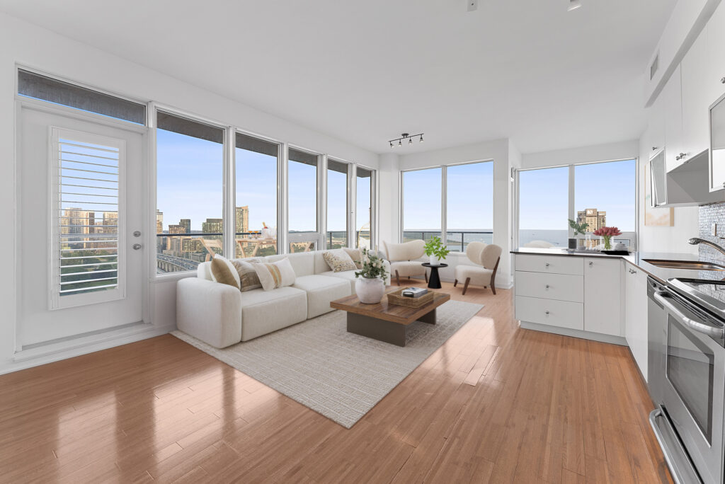 JUST LISTED! Spectacular Sub-Penthouse Corner Suite with Sensational Sunset & Lavish Lake Views