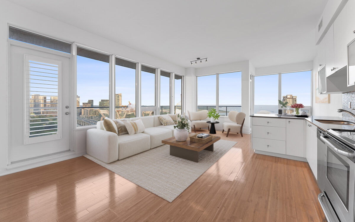 JUST LISTED! Spectacular Sub-Penthouse Corner Suite with Sensational Sunset & Lavish Lake Views