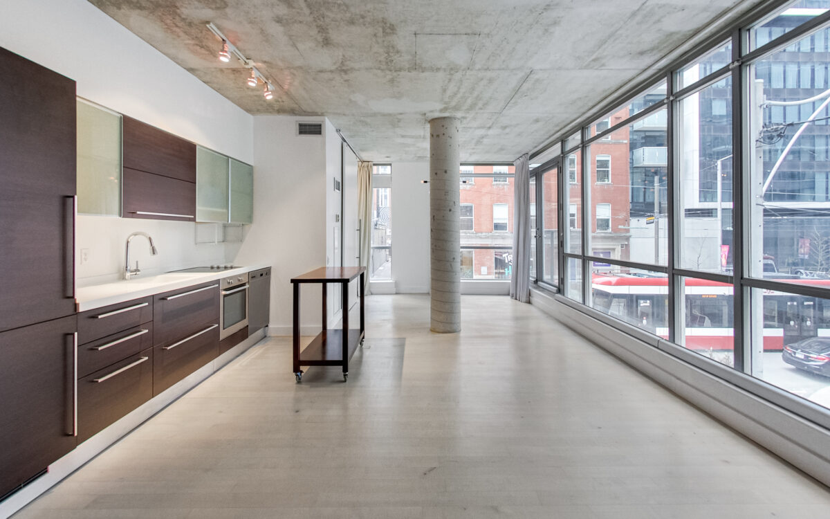 Stunning One Bed Plus Den Corner Loft at 36 Charlotte St